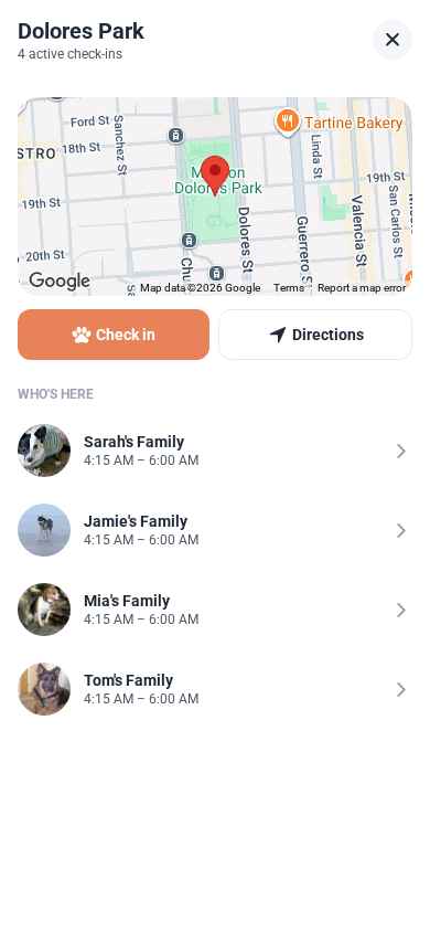 Who's checked in at Dolores Park